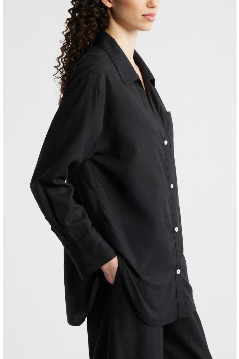 Cover-Up Shirt, Alternate, color, BLACK