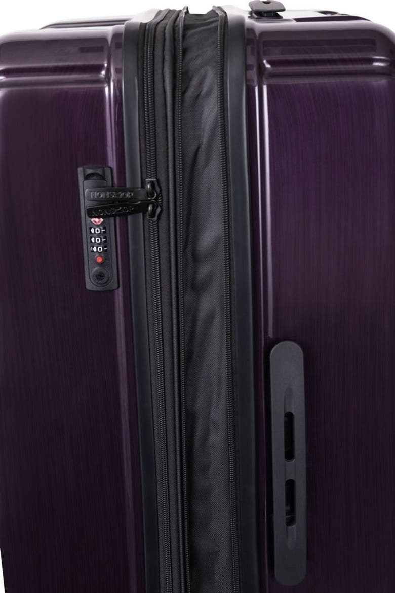 New York Elite 3 Piece (20"/24"/28") Luggage Set With 3 Packing Cubes, Alternate, color, Plum