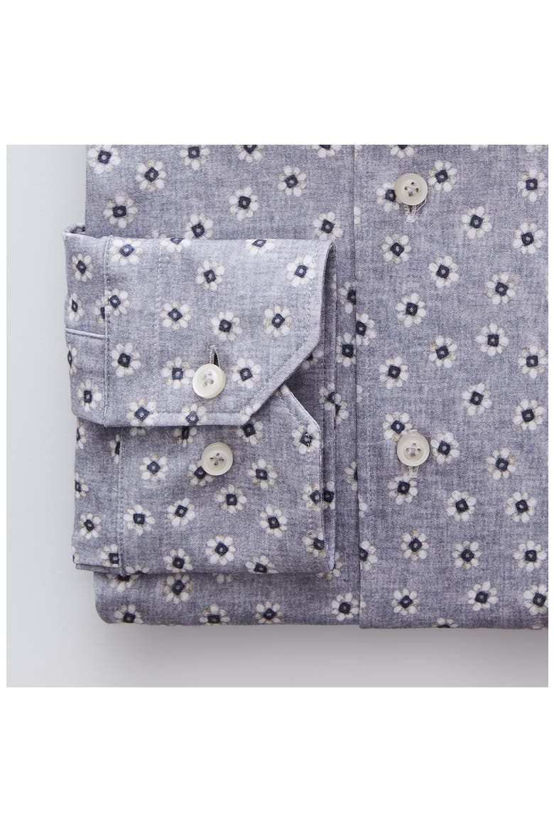 4Flex Modern Fit Floral Knit Button-Up Shirt, Alternate, color, MEDIUM GREY