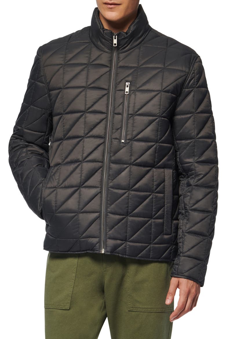 Brompton Water Resistant Quilted Jacket, Main, color, GREY