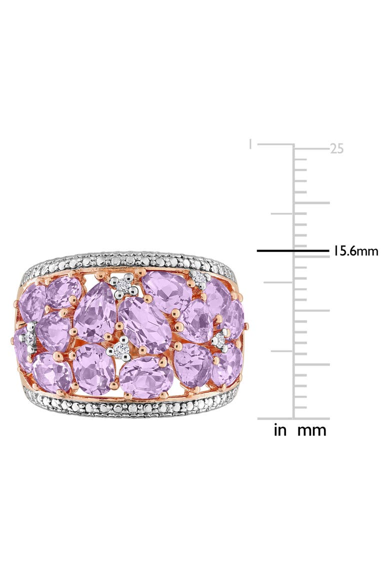 Rose de France Amethyst & Diamond Dome Ring, Alternate, color, PURPLE