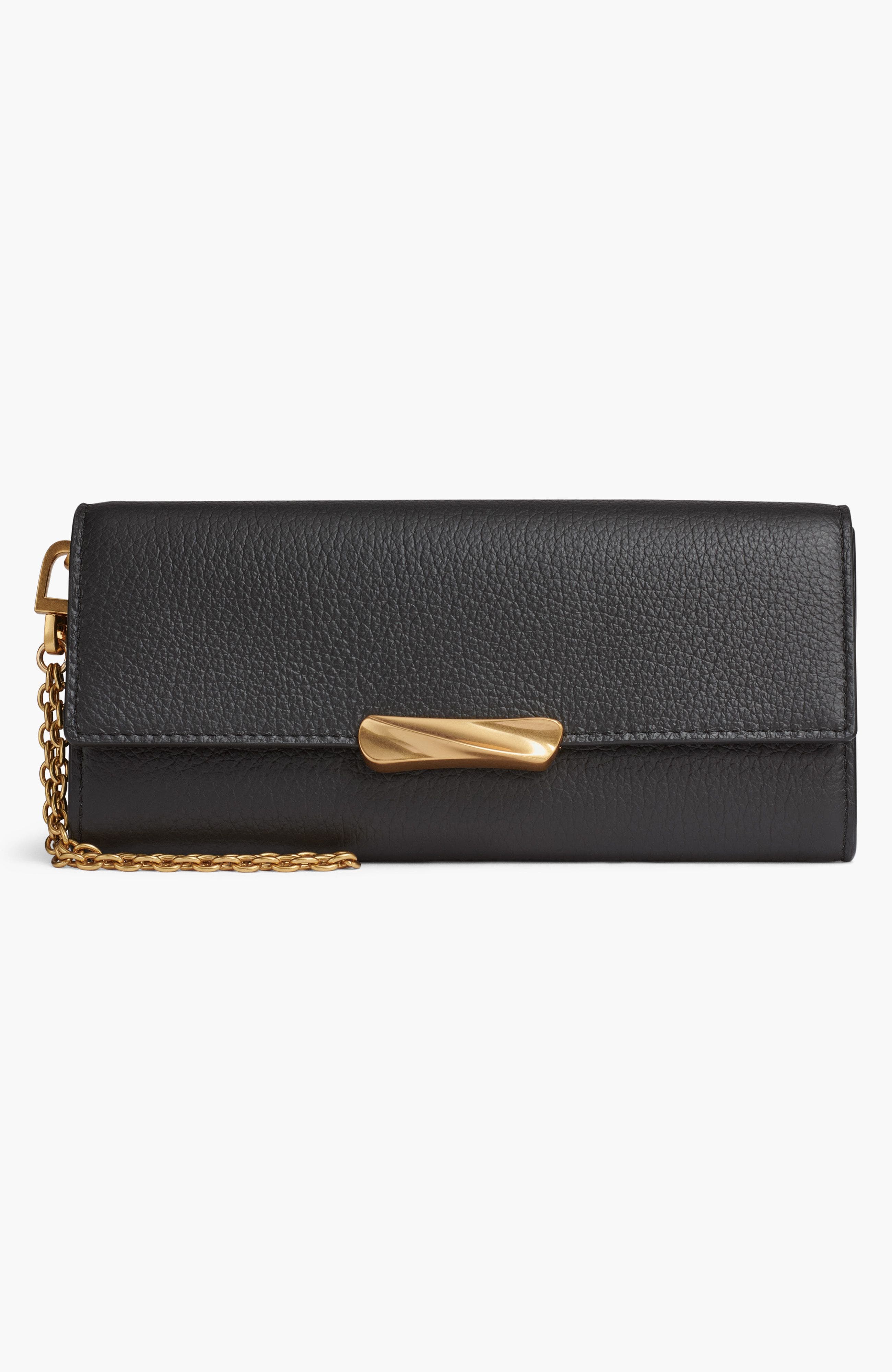 Donna Karan New York Amagansett Wallet, Main, color, Black/Gold