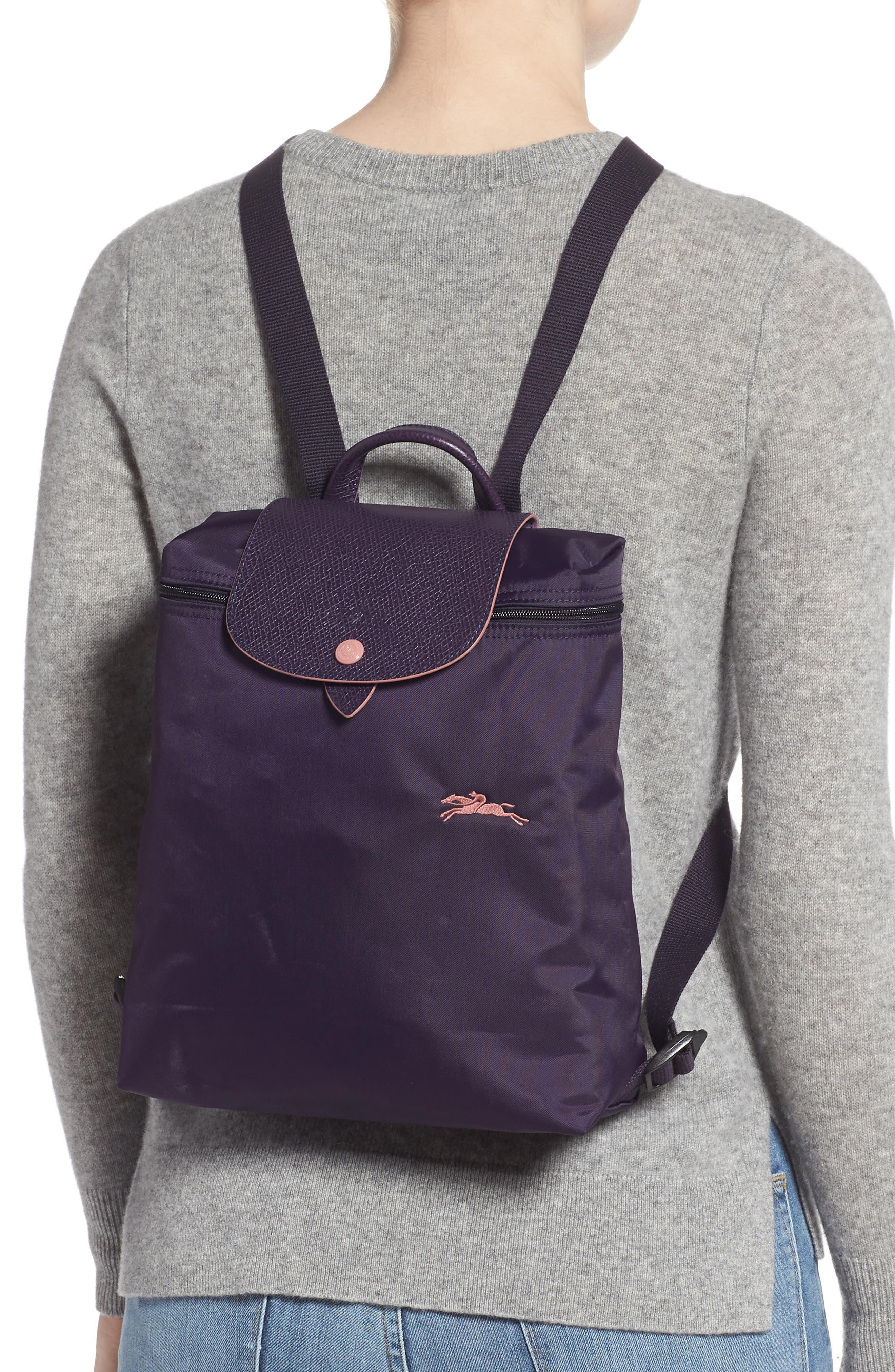 Le Pliage Club Backpack, Alternate, color, BILBERRY