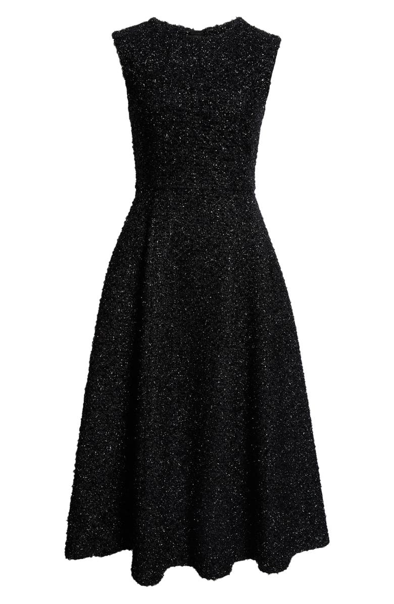 Adam Lippes Eloise Metallic Tweed Midi Dress, Alternate, color, 
