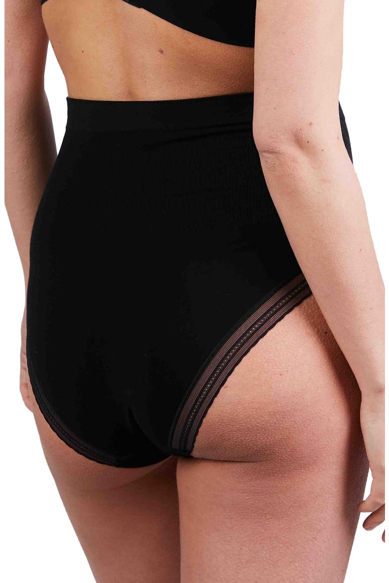 Milk Seamless High Waist Maternity Briefs, Alternate, color, BLACK