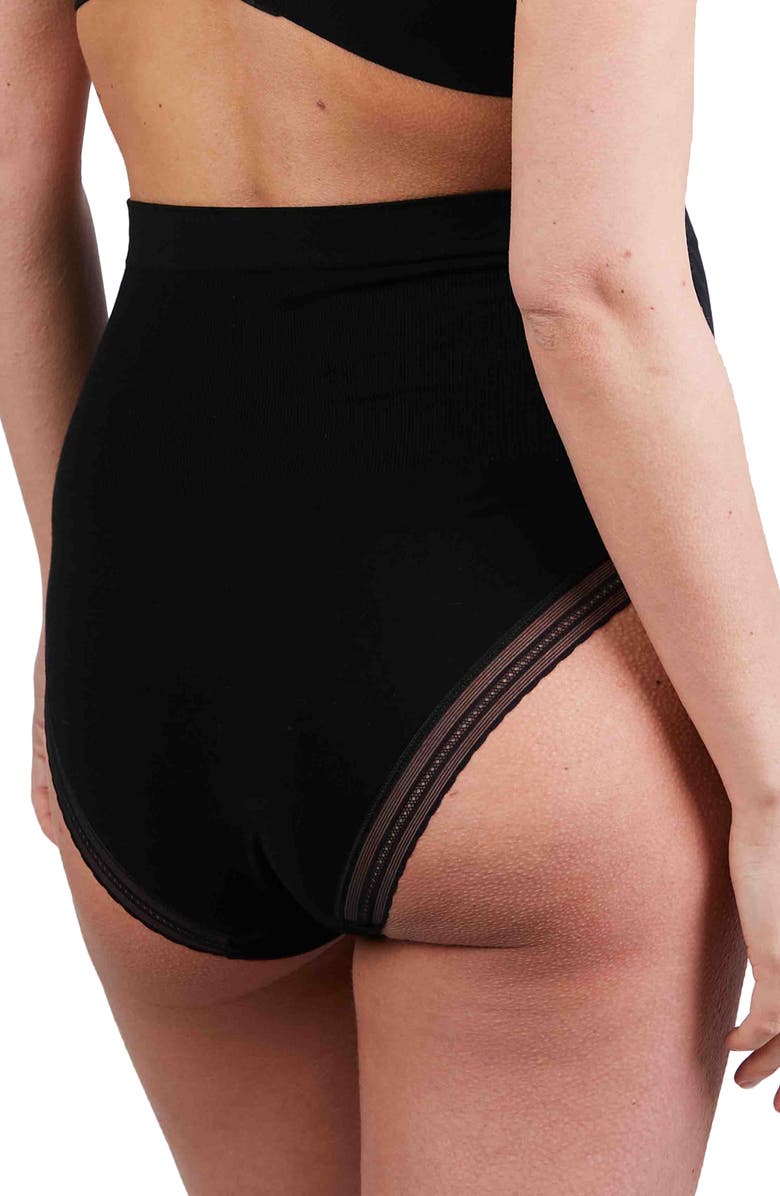 Cache Coeur Milk Seamless High Waist Maternity Briefs, Alternate, color, Black