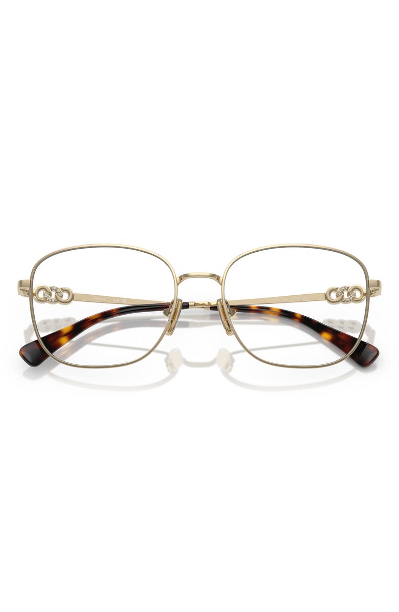 VOGUE 54mm Square Optical Glasses, Alternate, color, Pale Gold/ Tort