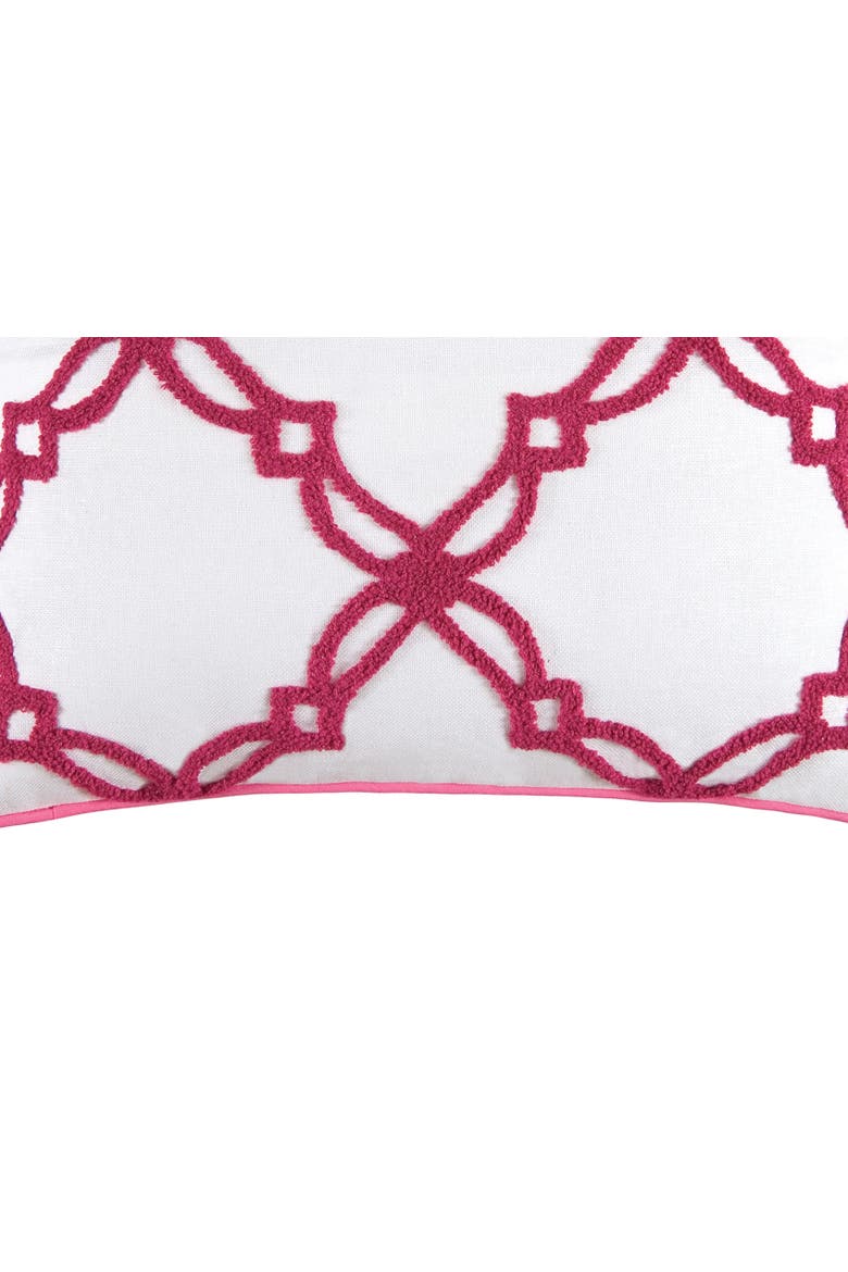Kendall Geo Tufted Pillow, 18" x 18", Alternate, color, Pink