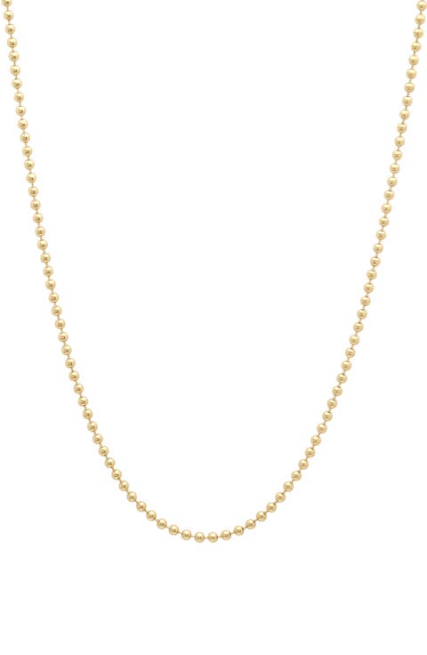18k Gold Bead Necklace