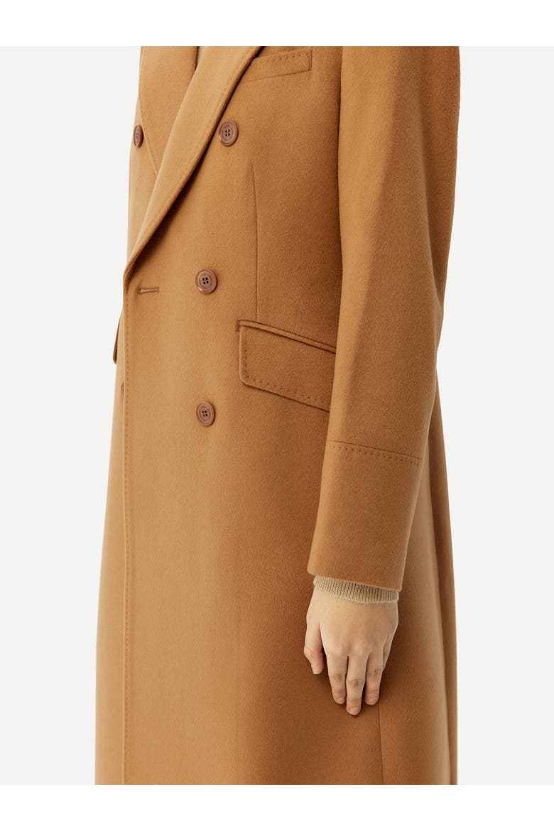 Cashmere Peak Lapel Long Coat, Alternate, color, camel