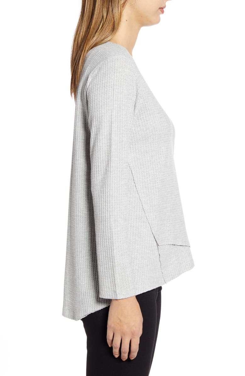 Wit & Wisdom Shoulder Slit Thermal Knit Top, Alternate, color, 