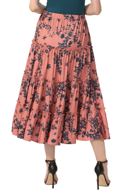 Kimi & Kai Tiered Midi Skirt In Neutral