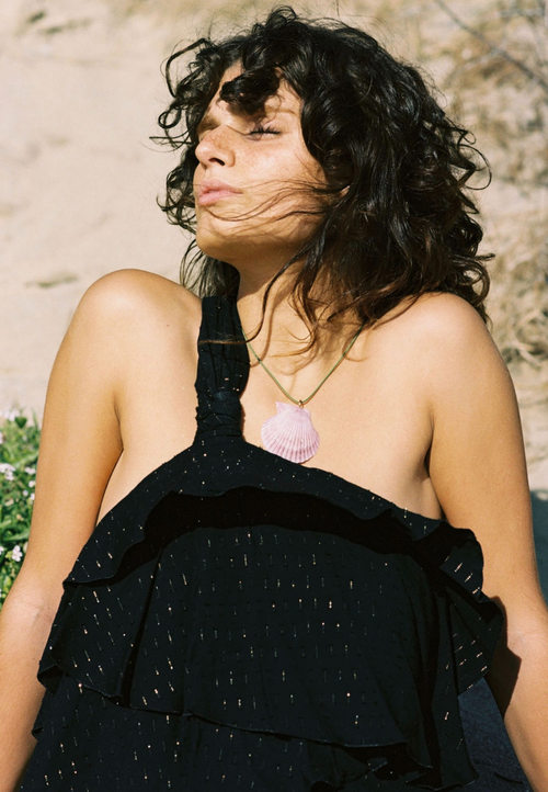 Sccollection Lily Necklace In Brown