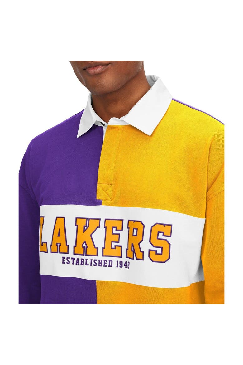 Men's Tommy Jeans Purple/Gold Los Angeles Lakers Ronnie Rugby Long Sleeve T-Shirt, Alternate, color, Purple