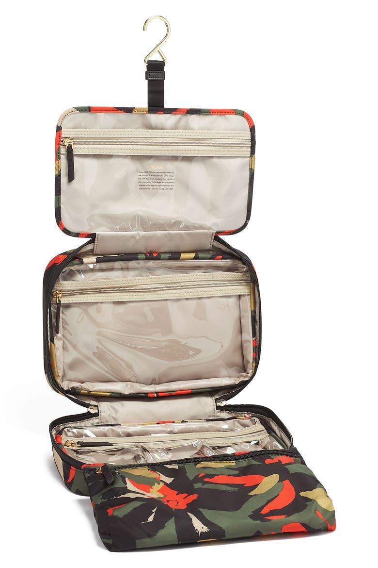 Voyageur Madina Nylon Cosmetics Case, Alternate, color, LILY ABSTRACT