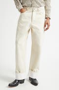 Bottega Veneta Turned Up Straight Leg Jeans