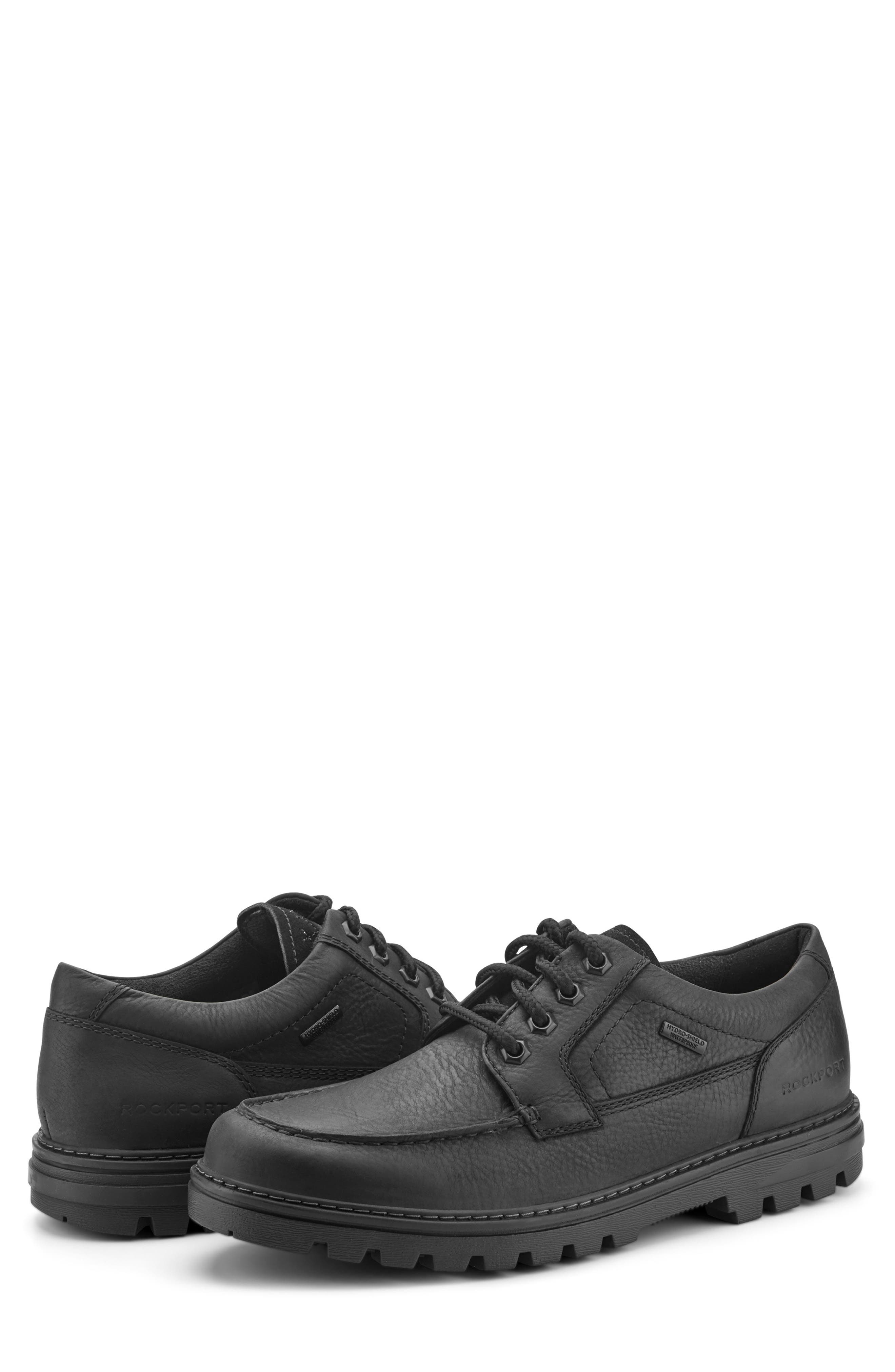 Winfeld Waterproof Moc Toe Derby, Alternate, color, BLACK