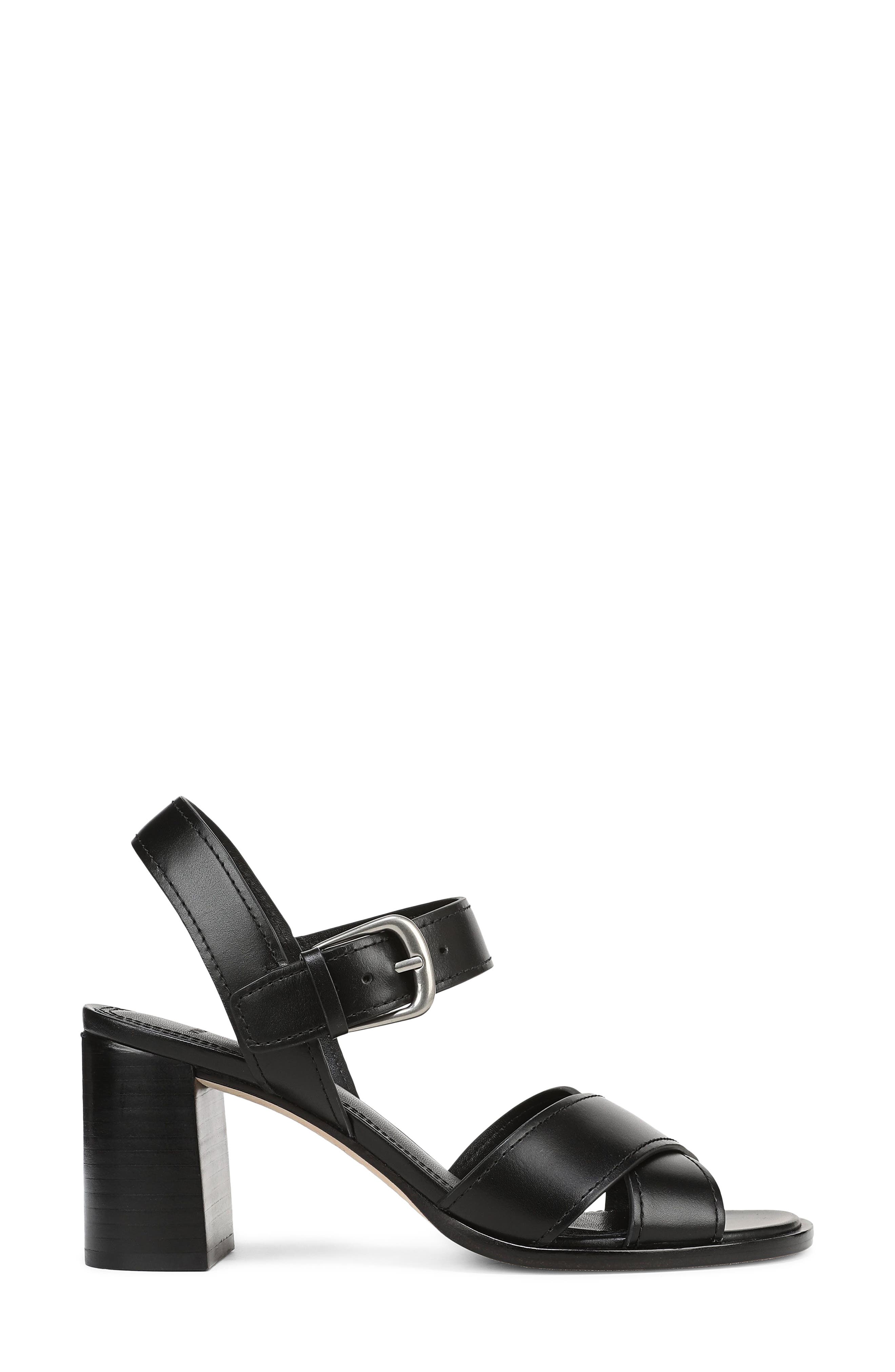 Vince Salma Ankle Strap Sandal, Alternate, color, Black