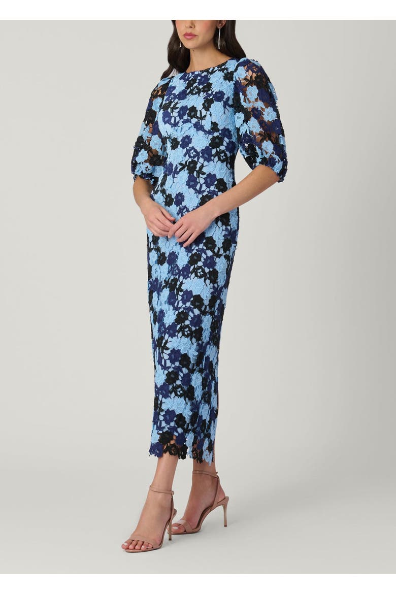 Midnight Lanier Paulinia Lace Dress, Main, color, Tonal Blue