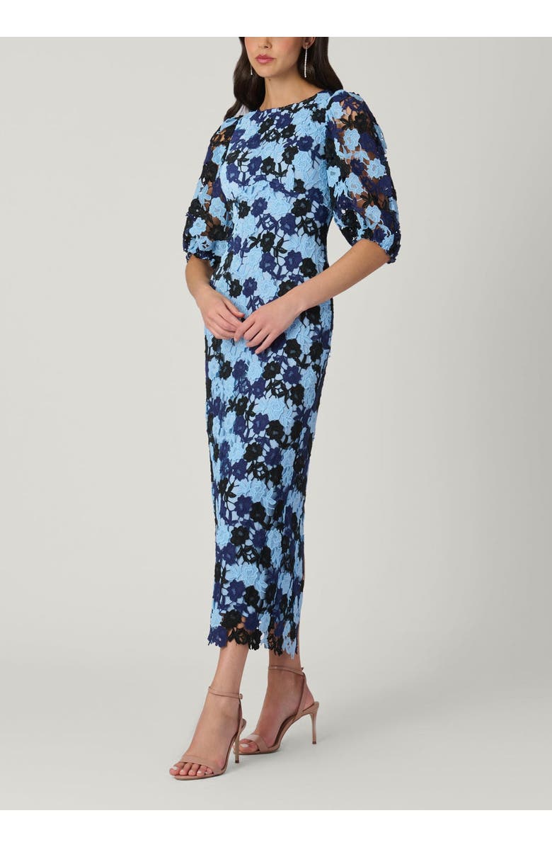 Shoshanna Midnight Lanier Paulinia Lace Dress, Main, color, Tonal Blue