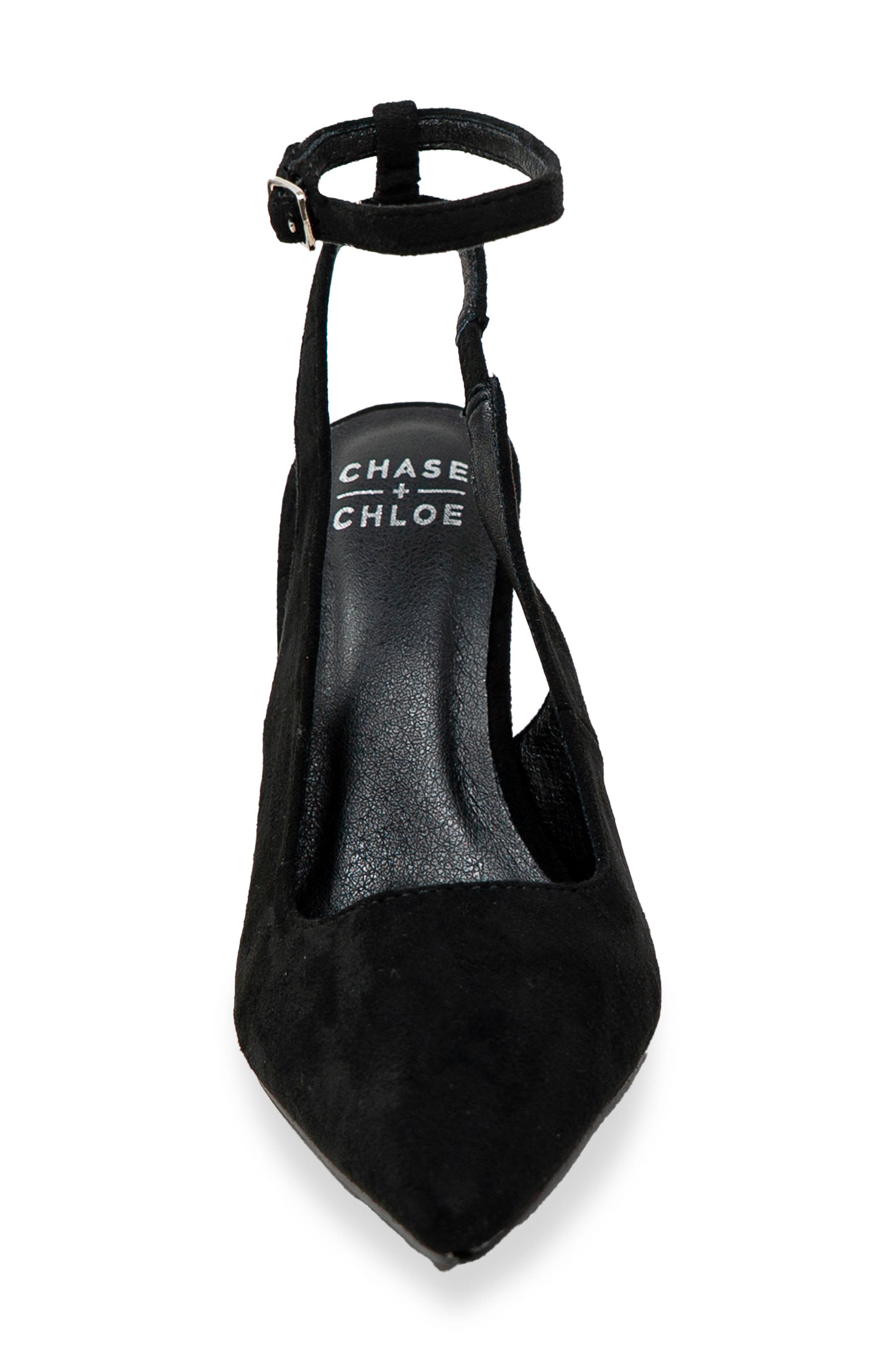 CHASE AND CHLOE Jazir Ankle Strap Pump, Alternate, color, Black
