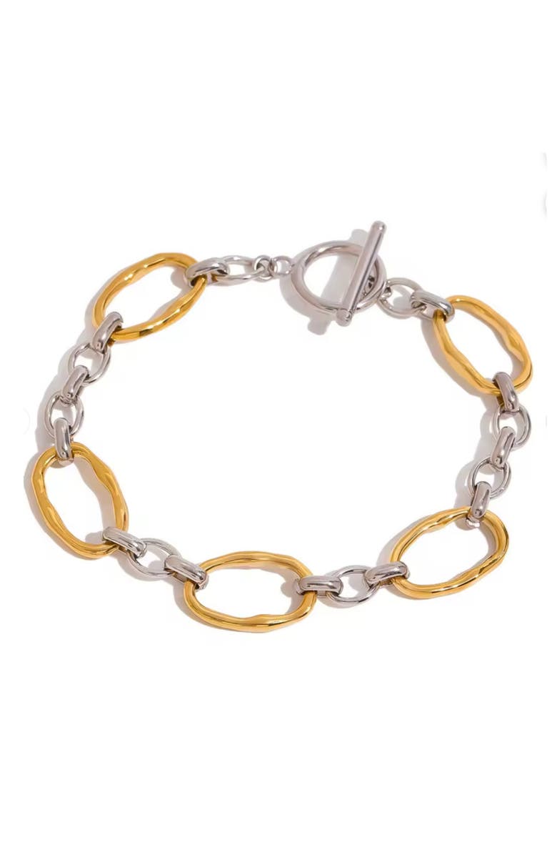 MacRae & Co. Mixed Metal Chain Link Bracelet, Main, color, Gold/ Silver