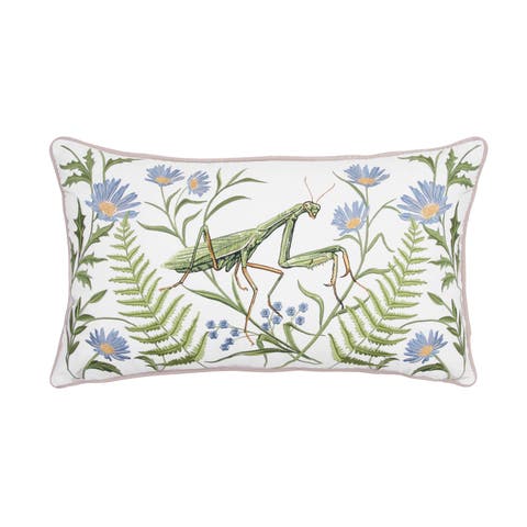 Garden Mantis Outdoor Mini Accent Pillow 12" x 21"