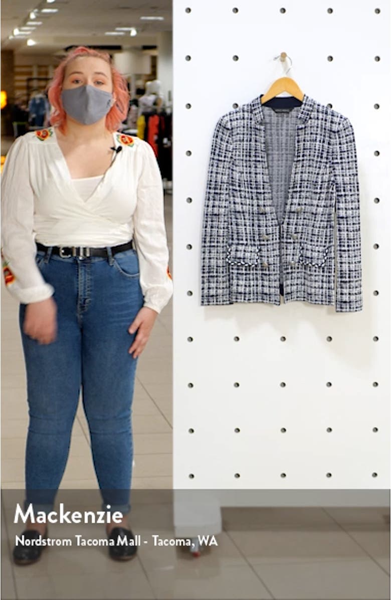 Double Breasted Tweed Knit Jacket, sales video thumbnail