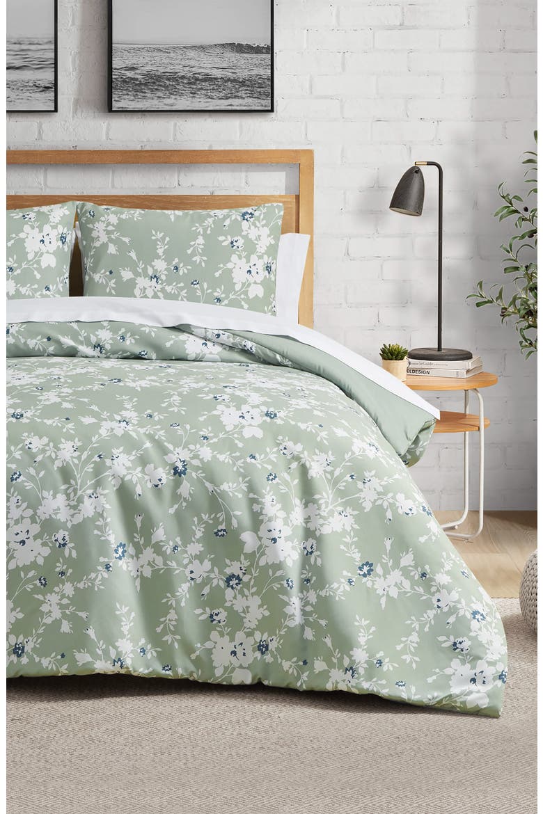 Fianna 3-Piece Floral Comforter Set, Alternate, color, SAGE GREEN FLORAL