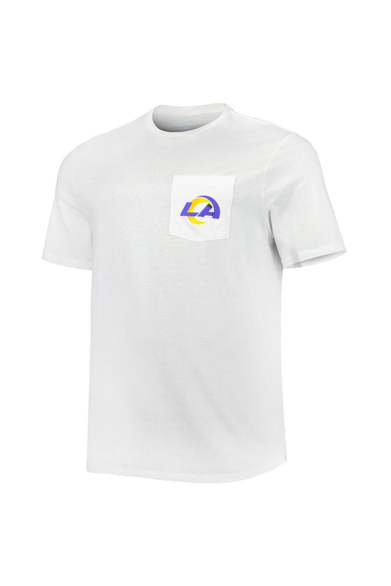 Men's Vineyard Vines White Los Angeles Rams Big & Tall Helmet T-Shirt, Alternate, color, White