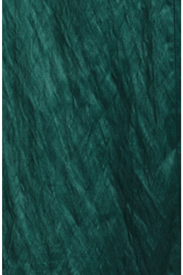 Embroidered Textured Satin Coat, Alternate, color, FOREST GREEN