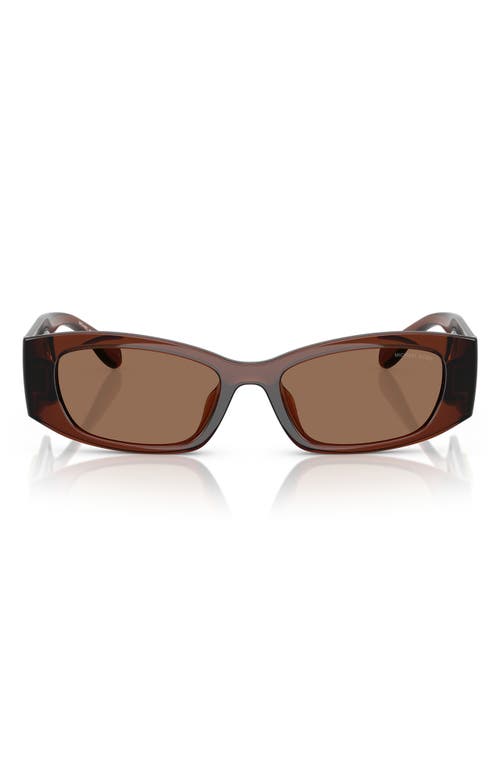 Michael Kors 52mm Rectangular Sunglasses In Brown