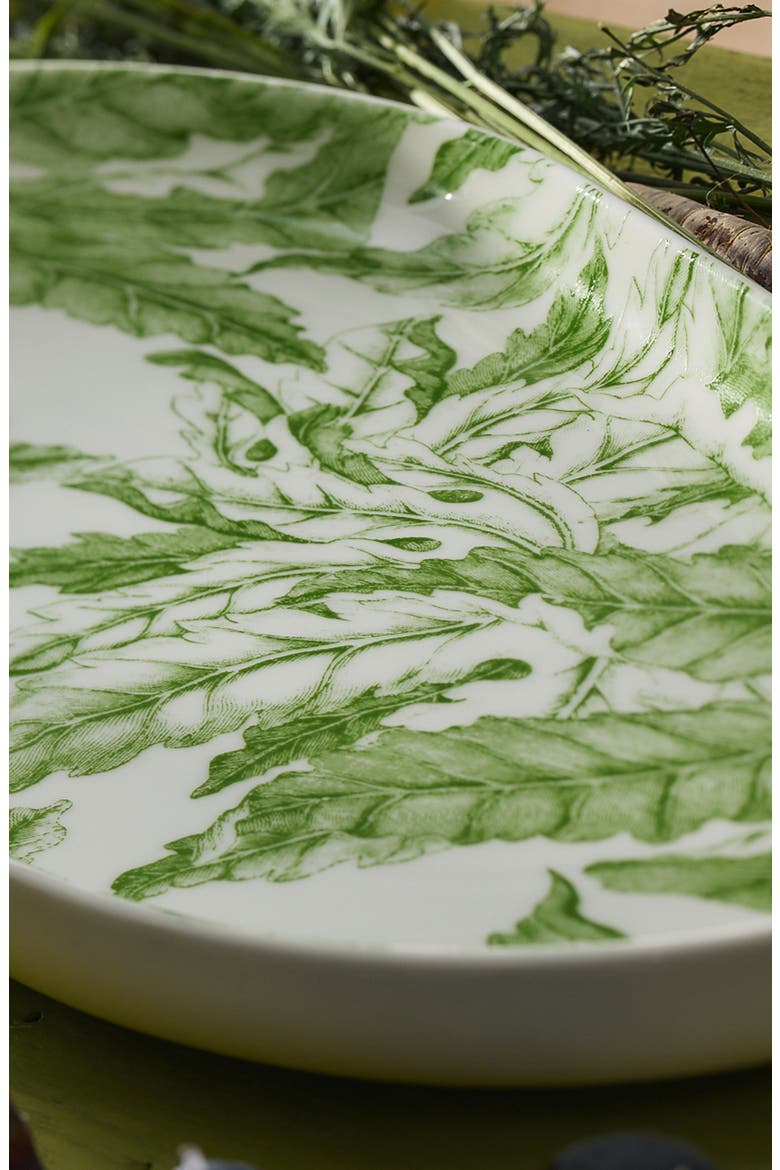 Freya Large Coupe Oval Platter - Porcelain, Alternate, color, GREEN