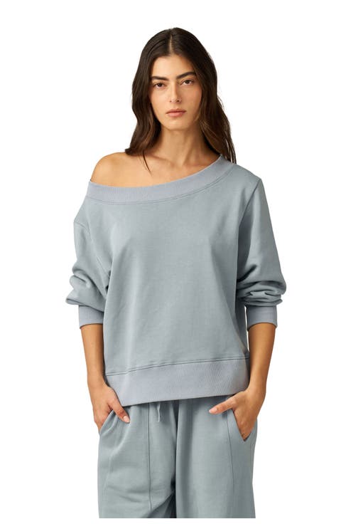 Cozy Coast Airport Off the Shoulder Sweatshirt