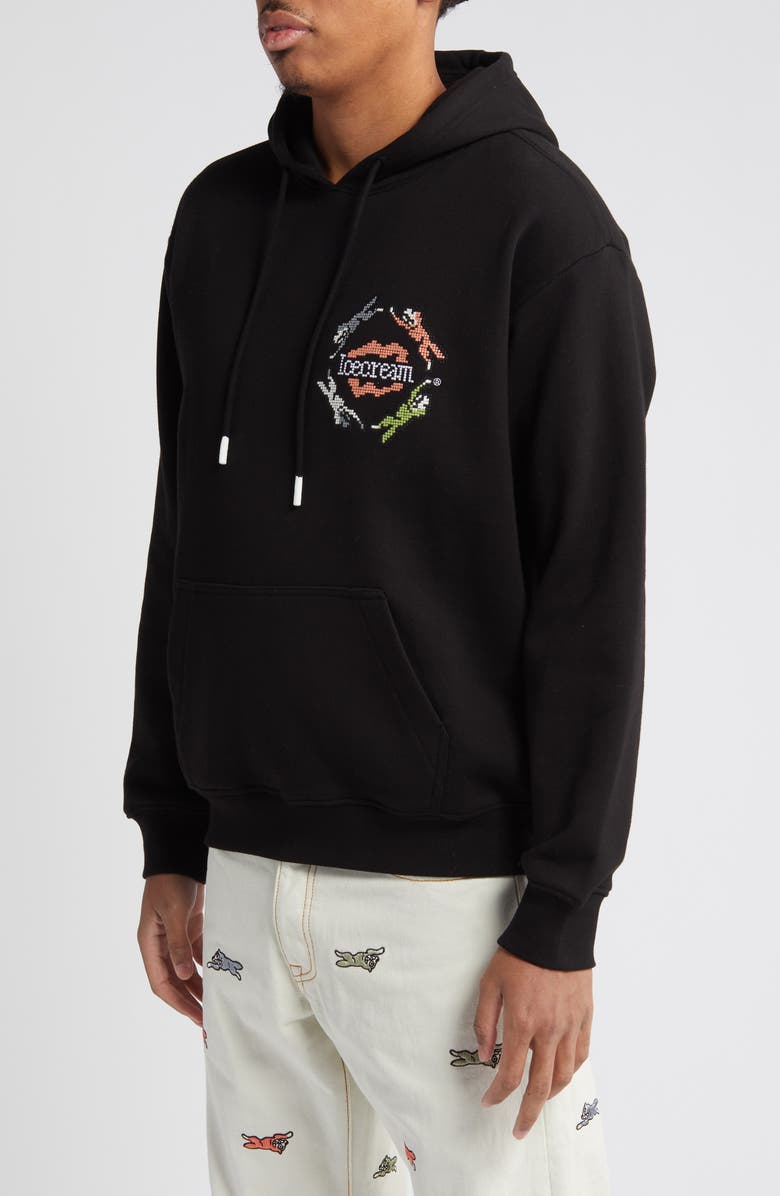 ICECREAM Embroidered Cotton Graphic Hoodie, Alternate, color, 