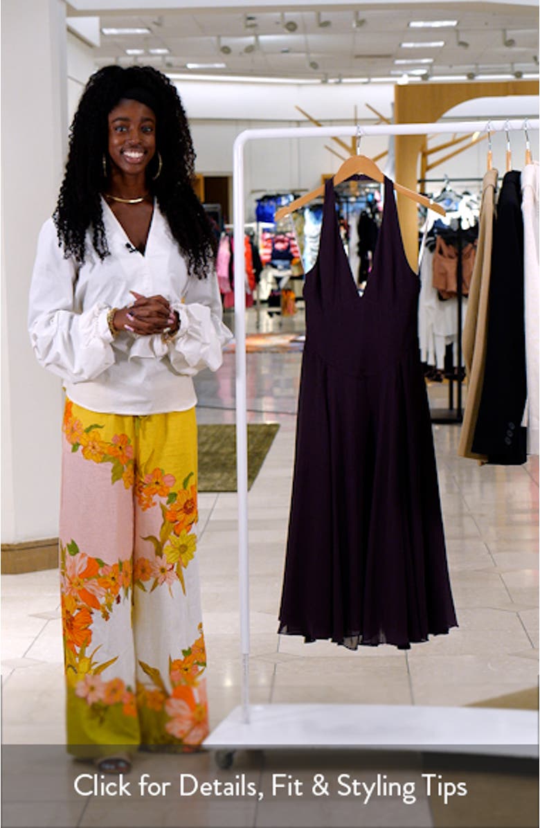 Solada Georgette Halter Dress, sales video thumbnail