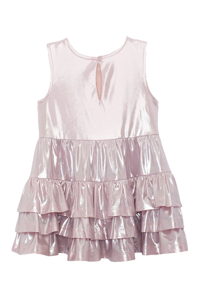 Isobella & Chloe Shimmery Shim-Shim Sleeveless Dress, Alternate, color, Pink