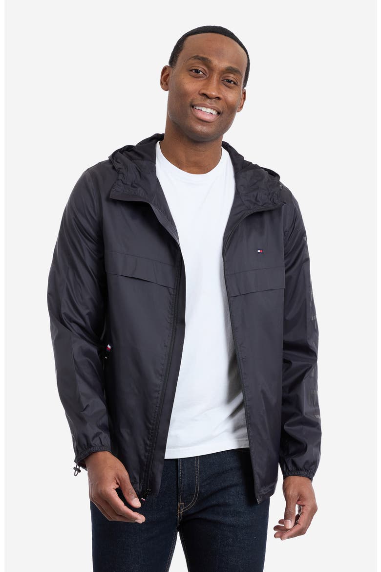 Hooded Windbreaker, Alternate, color, BLACK