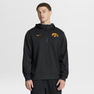 Nike Men's Nike Black Iowa Hawkeyes Coaches Premium Dri-FIT Quarter-Zip Hoodie