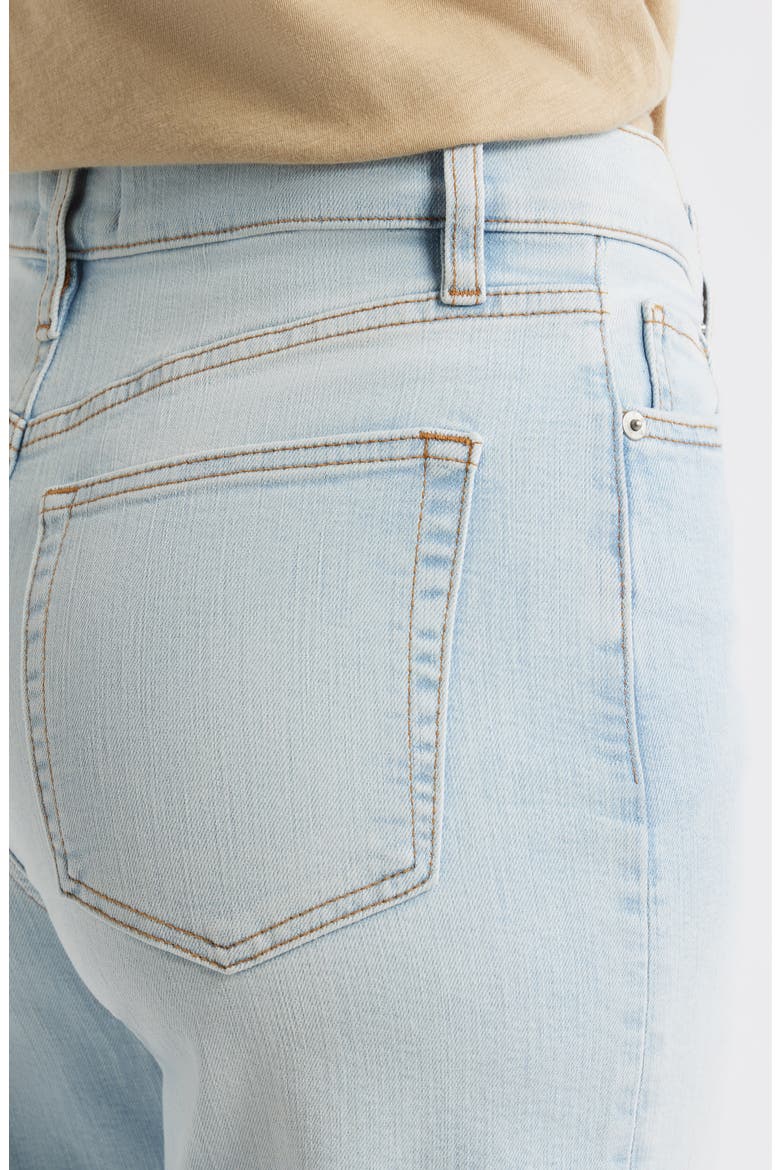 Le Slim Raw Hem Palazzo Jeans, Alternate, color, PREEN RAW AFTER