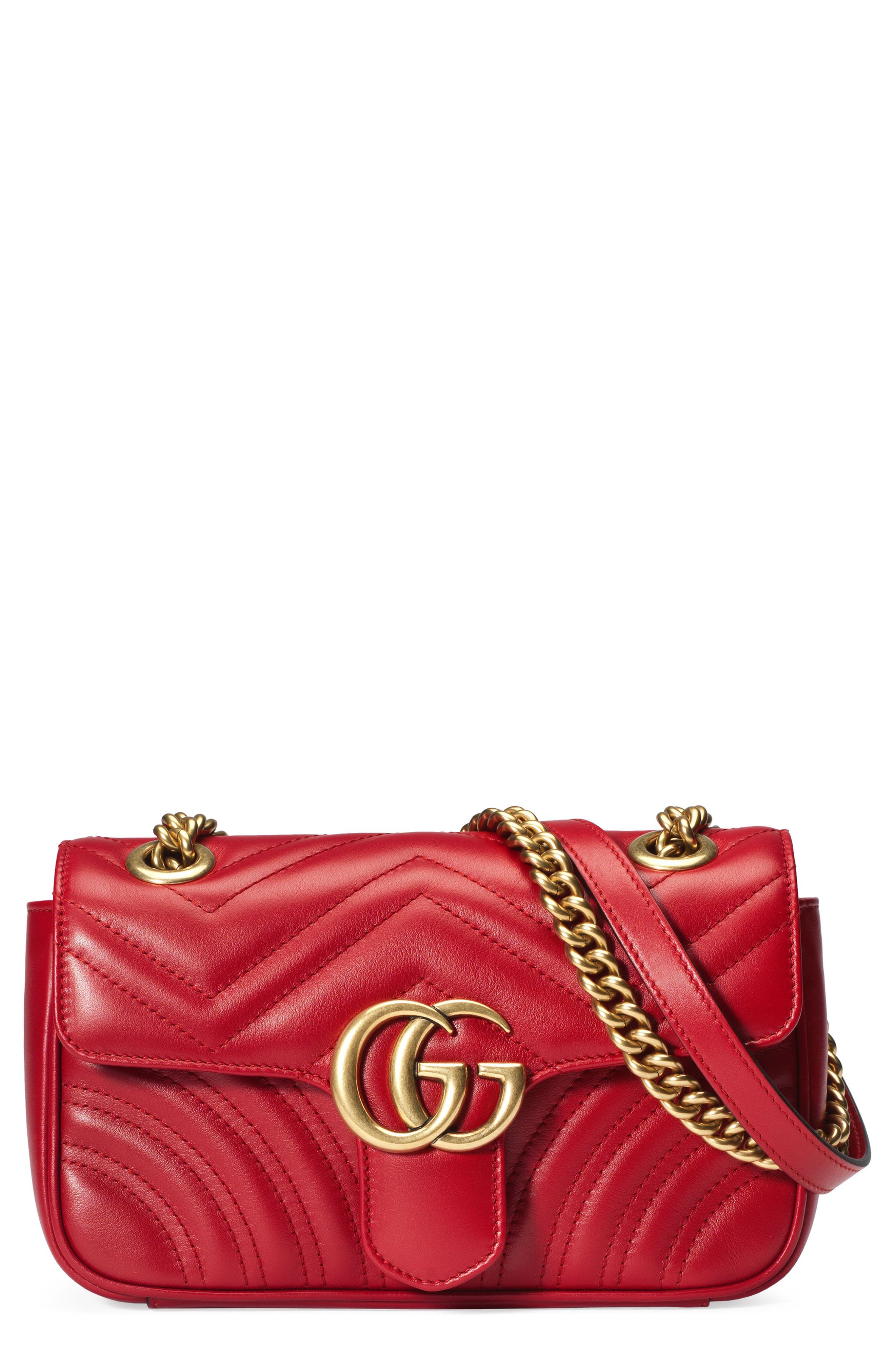 Gucci Mini GG 2.0 Matelassé Leather Shoulder Bag, Main, color, 