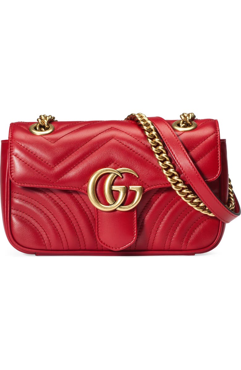 Gucci Mini GG 2.0 Matelassé Leather Shoulder Bag, Main, color,