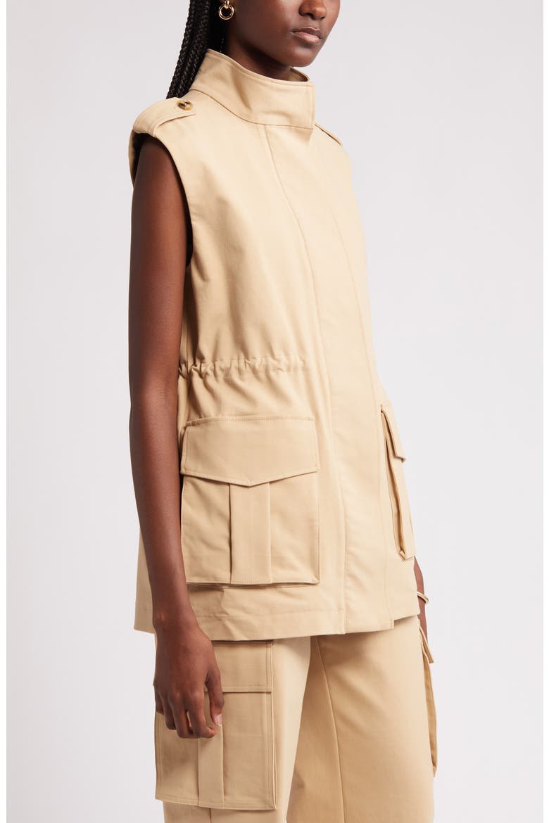 Cotton Utility Vest, Alternate, color, TAN TRAVERTINE