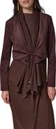 Donna Karan New York Mixed Media Faux Suede Jacket
