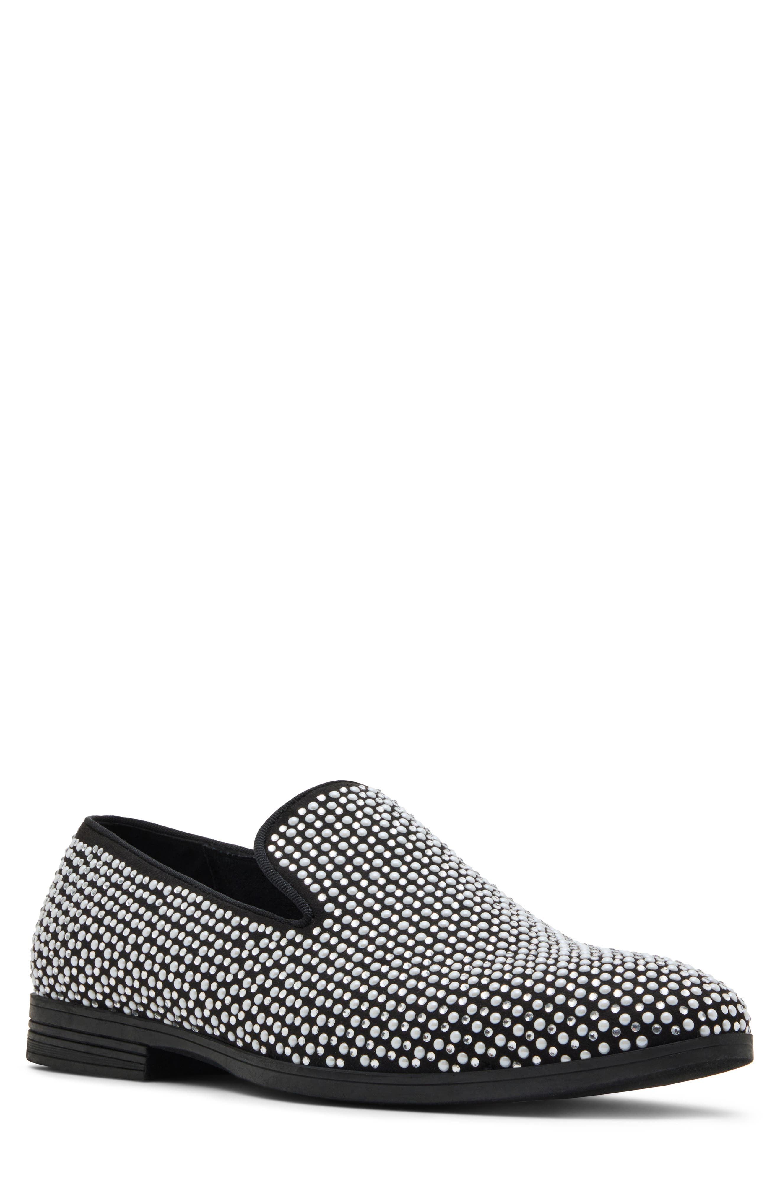 MADDEN Skylar Stud Venetian Loafer, Main, color, Black
