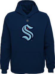 Outerstuff Youth Deep Sea Blue Seattle Kraken Primary Logo Pullover Hoodie