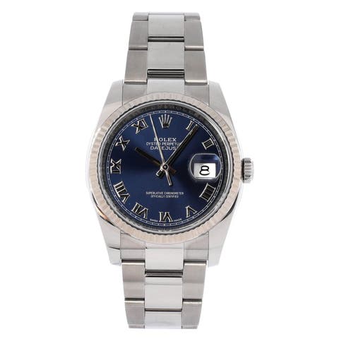 Oyster Perpetual Datejust Automatic Watch Stainless Steel and White Gold 36