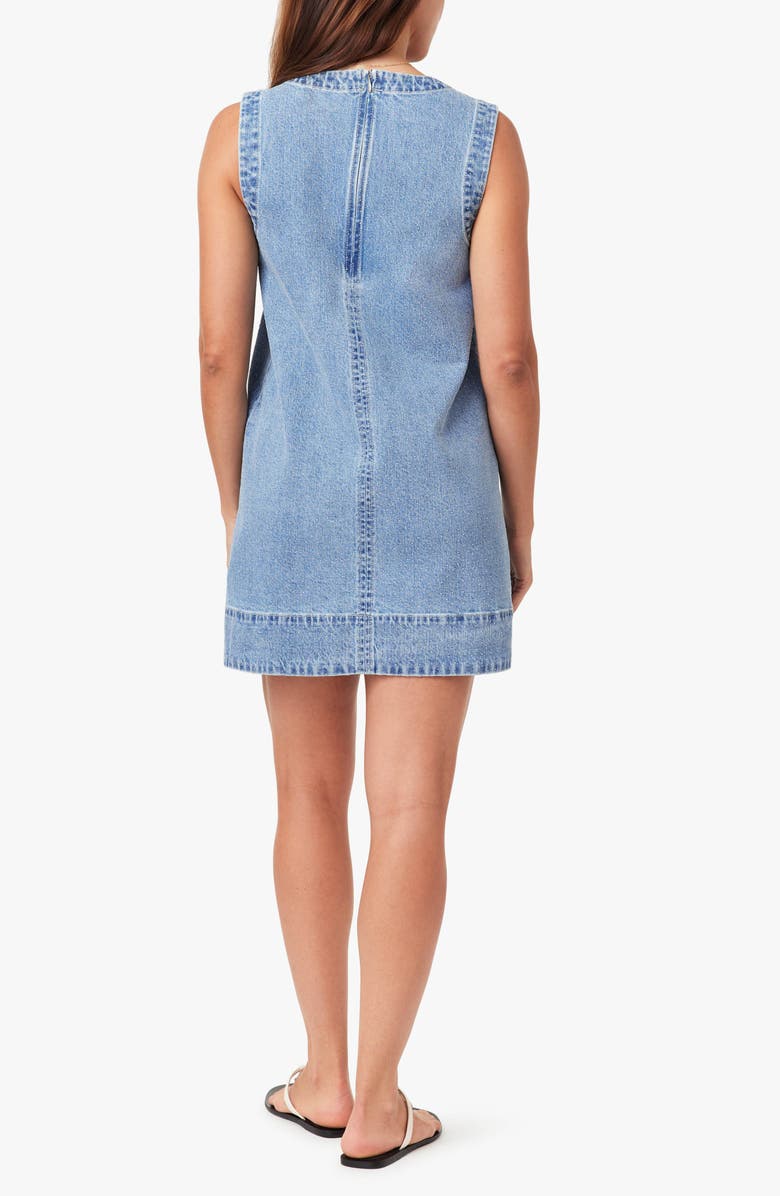 Habitual Micro Studded Denim Minidress, Alternate, color, Blue Bell