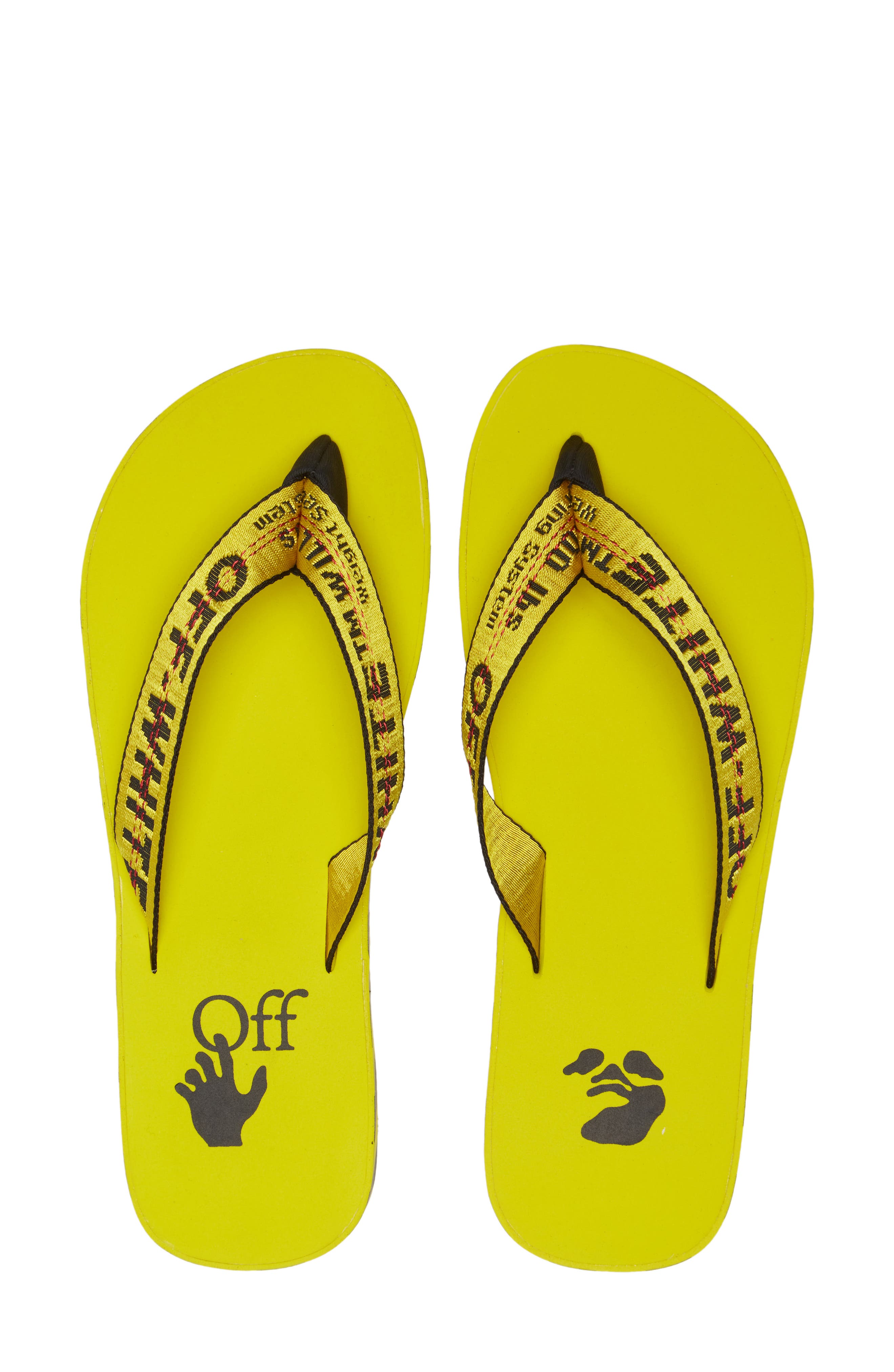 Off-White Industrial Logo Platform Flip Flop, Alternate, color, 
