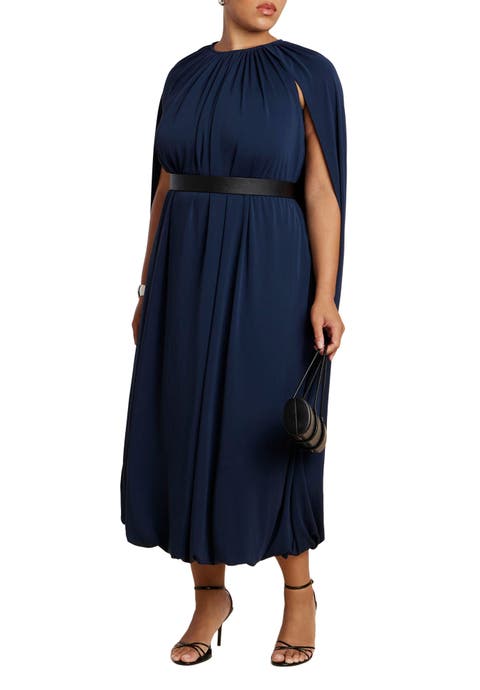 Cape Bubble Dress (Plus Available)